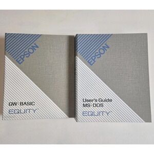 Epson Equity II III MS-DOS 3.1 GW-BASIC Software Set 2 5.25" Floppy Disks 1986